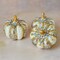 Capiz Ivory Jeweled Pumpkin | Mini | Set of 3 - Final sale / Non-returnable and Non-refundable